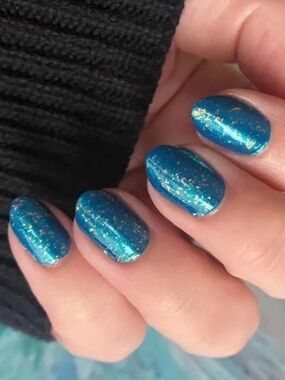 Color Street Nail Polish Strips BLUEBERRY CRISP FMG324 Glitter Bold 16pcs NIP